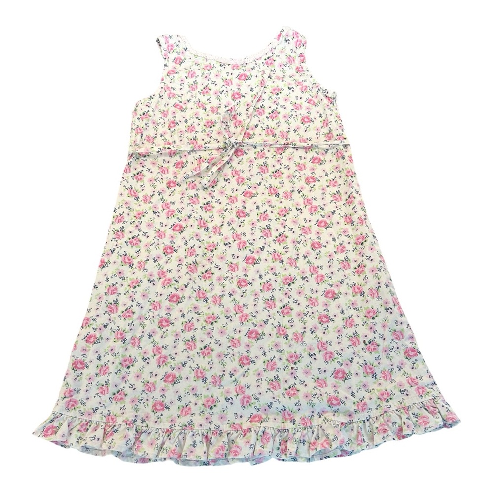 ZOEY Vintage 90s Pink Floral Girls Dress - Picture 2 of 6